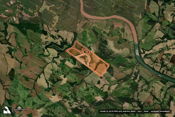 Imagem de satélite de Lote 48-A - Gl.05/Col.A.Cascavel em CORBÉLIA - PR