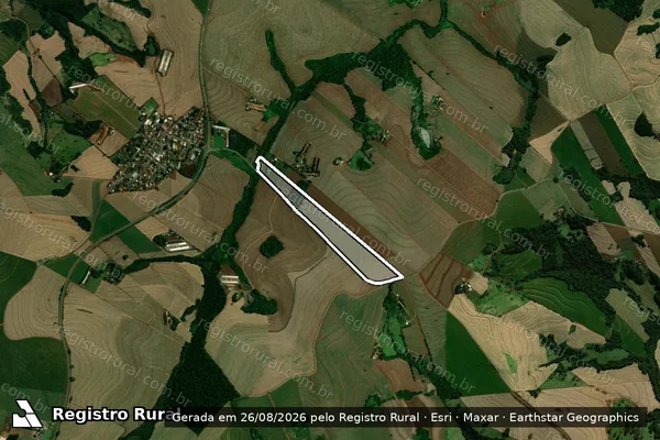 Imagem de satélite de Lote 23-D, Gl 4, Col A Cascavel em CORBÉLIA - PR