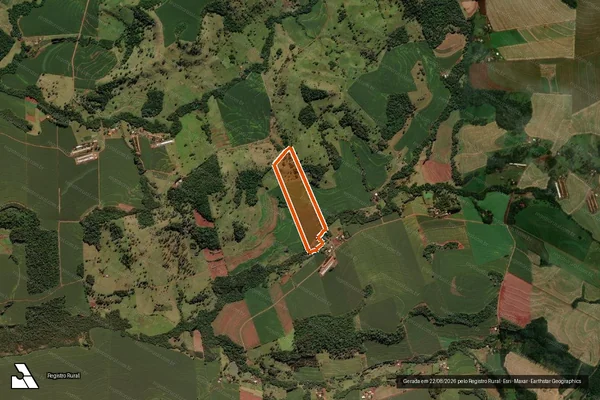 Imagem de satélite de P. L.R-157,158 e 176,do 4ºPoligono em SERRANÓPOLIS DO IGUAÇU - PR