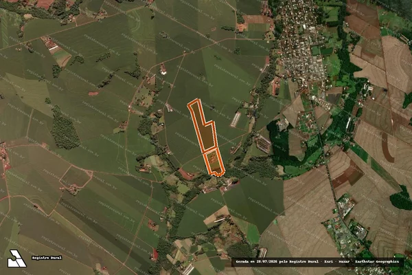 Imagem de satélite de P.do L.R-46 e L.R.46-A da Gleba-C em SERRANÓPOLIS DO IGUAÇU - PR
