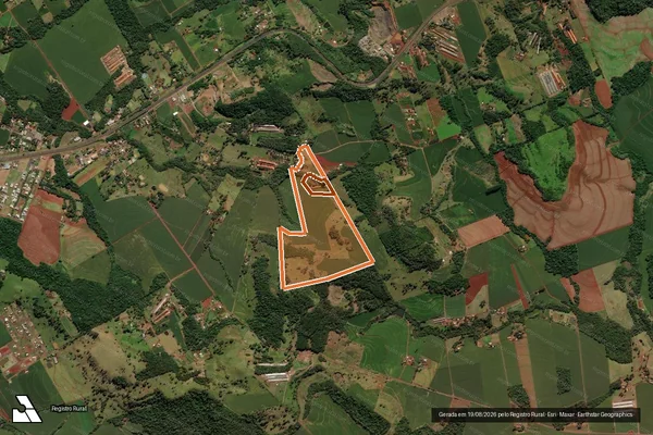 Imagem de satélite de LOTE RURAL N 41-B, COL GAUCHA em SÃO MIGUEL DO IGUAÇU - PR