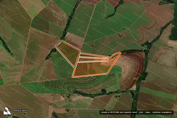 Imagem de satélite de LOTE RURAL 330,331,331-A,332,332-A em TERRA ROXA - PR