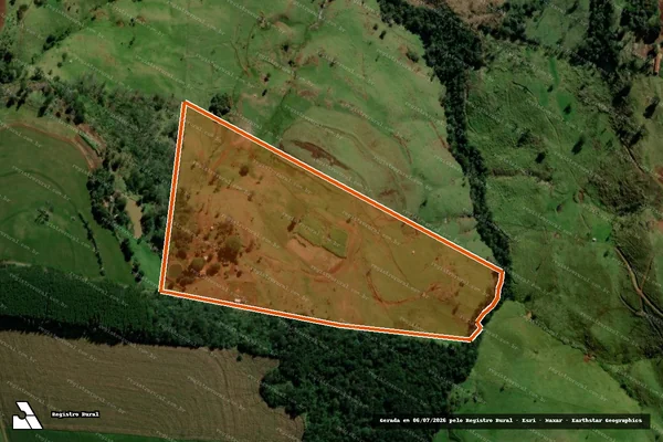 Imagem de satélite de LOTE RURAL 59-C GLEBA N 10 COL A em BRAGANEY - PR