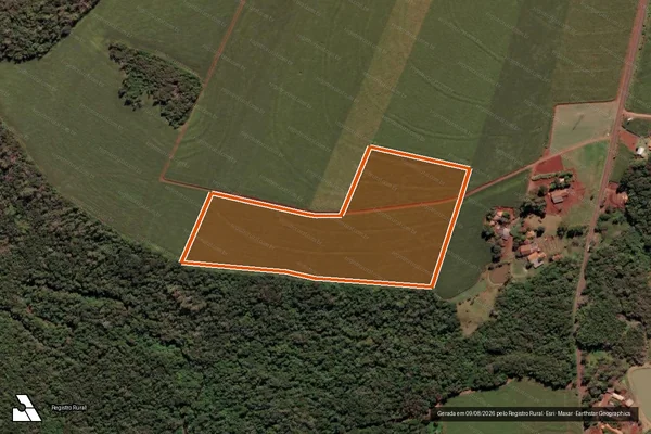 Imagem de satélite de PARTE DO LOTE RURAL Nº 35 GLEBA 08 em MISSAL - PR