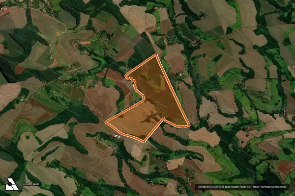 Imagem de satélite de LT 112 GL 02 IMOVEL ANDRADA em TRÊS BARRAS DO PARANÁ - PR