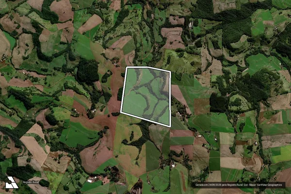 Imagem de satélite de Lote 61 Gleba 3 Colonia Mirim em CHOPINZINHO - PR