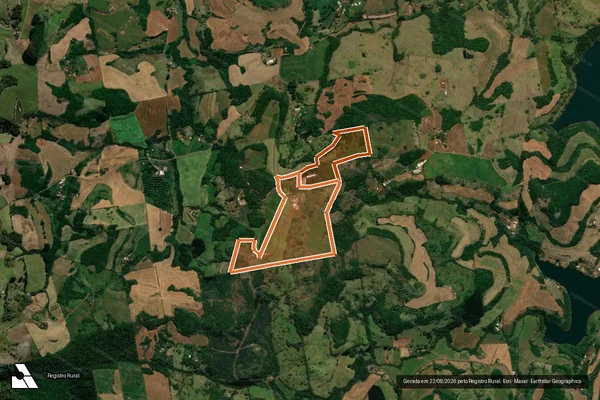 Imagem de satélite de LOTE RURAL N 28. 29-A, 30, 31, PTE em SAUDADE DO IGUAÇU - PR
