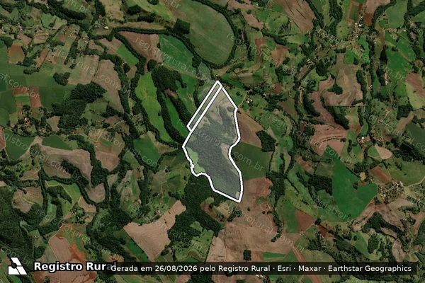 Imagem de satélite de LOTES RURAIS 11A E 13 GL 231 SA em SANTO ANTÔNIO DO SUDOESTE - PR