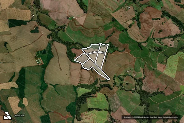 Imagem de satélite de LOTES RURAIS 34, 35 GLEBA 212 SA em PRANCHITA - PR