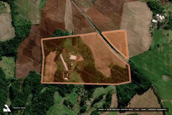 Imagem de satélite de Lotes Rurais 28 E 30 Gl 06 em SULINA - PR