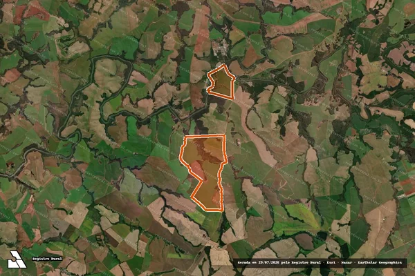 Imagem de satélite de FAZENDA SAO MARCOS - MATR. 30.697 em GUARAPUAVA - PR