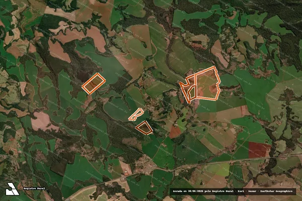 Imagem de satélite de FAZENDA LAGOA SECA OU BEBINHA em CANDÓI - PR