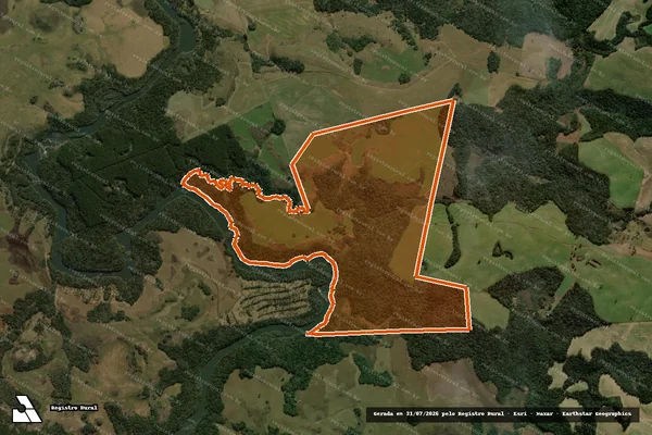 Imagem de satélite de FAZENDA PINHAL Q 5 em CORONEL DOMINGOS SOARES - PR