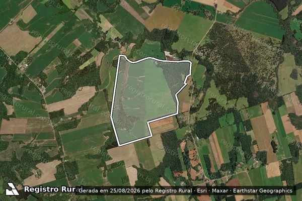 Imagem de satélite de Fazenda Do Adolfo - mat. 15405 em PAULA FREITAS - PR