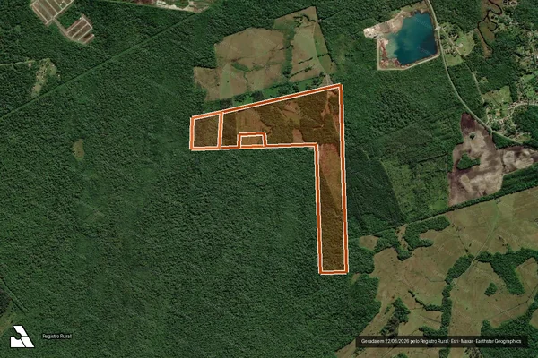 Imagem de satélite de FAZENDA PASSA TRES em ARAQUARI - SC