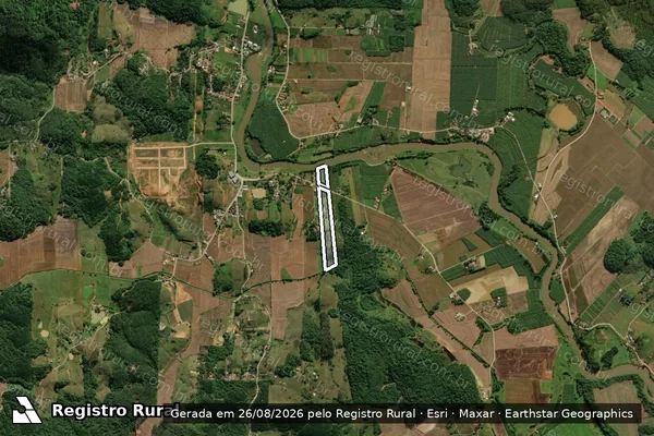 Imagem de satélite de MATRICULA 3.293 em GUARAMIRIM - SC