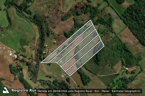 Imagem de satélite de USUFRUTO ROCHA em SÃO LOURENÇO DO OESTE - SC