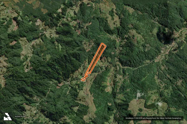 Imagem de satélite de Matrícula 7624 em BENEDITO NOVO - SC