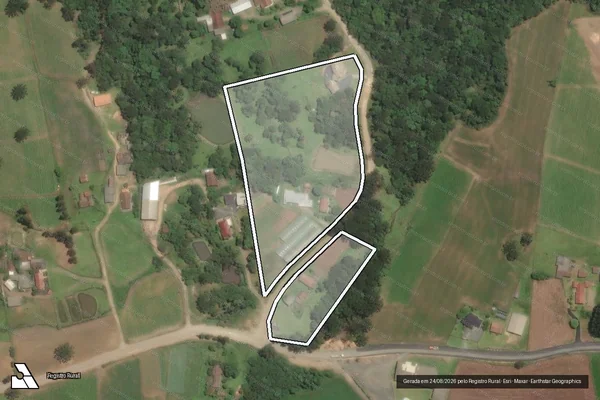 Imagem de satélite de Estrada Lageado em PIÊN - PR