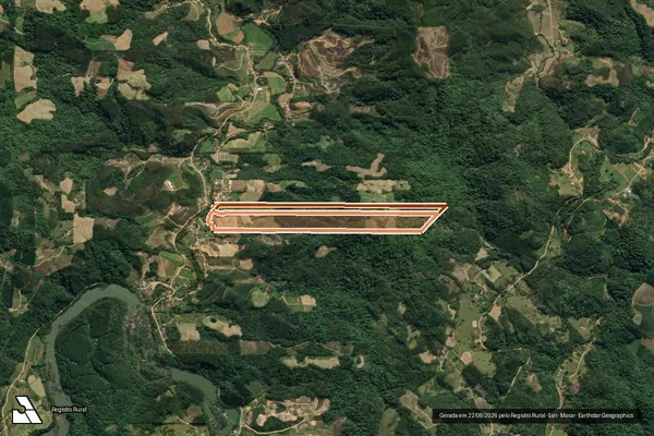 Imagem de satélite de Lote de terras 111 e 111-A em IBIRAMA - SC