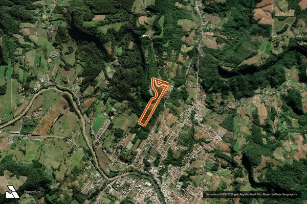 Imagem de satélite de Sitio Reginaldo Bonacolsi em LAURENTINO - SC