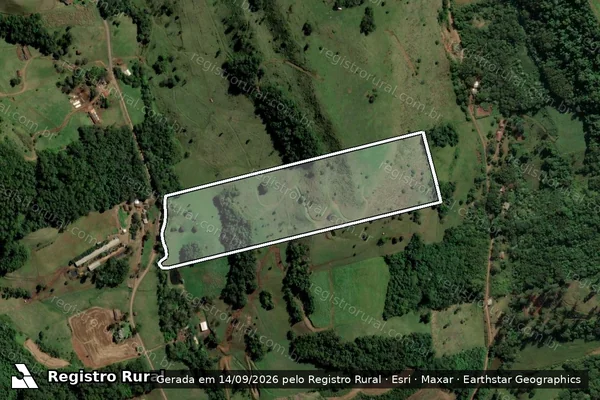 Imagem de satélite de PARTE DO LOTE RURAL Nº (58) em SÃO CARLOS - SC