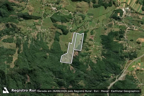 Imagem de satélite de SITIO GASPERI em BIGUAÇU - SC