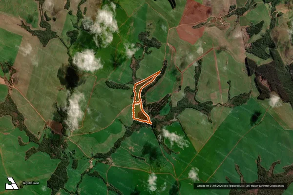 Imagem de satélite de LOTE RURAL 01 MAT 11493 em PALMA SOLA - SC