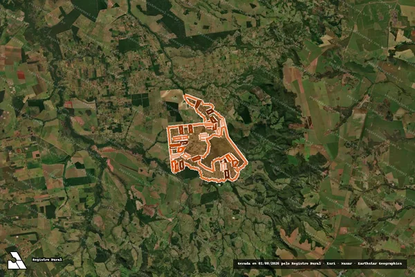 Imagem de satélite de PA NOVA QUERENCIA REMANESCENTE em TERENOS - MS