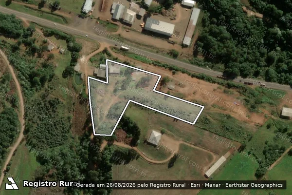 Imagem de satélite de SITIO PISTA DE CORRIDA em PONTE SERRADA - SC