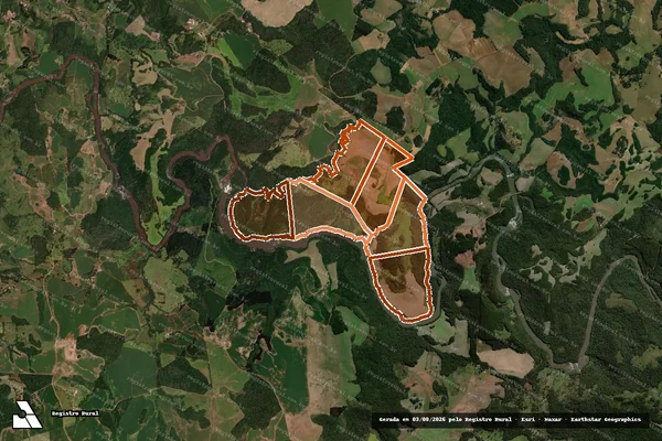Imagem de satélite de Fazenda Santa barbara em MANGUEIRINHA - PR