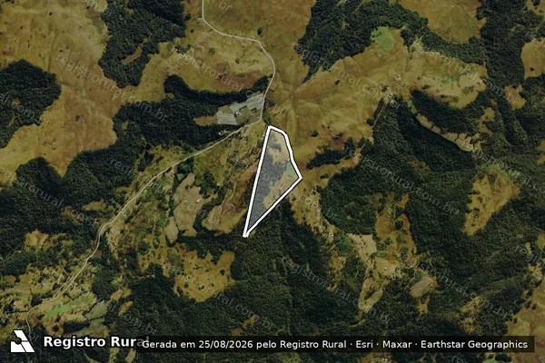 Imagem de satélite de FAZENDA NOVA ESPERANÇA-MAT 20.258 em BOM JARDIM DA SERRA - SC