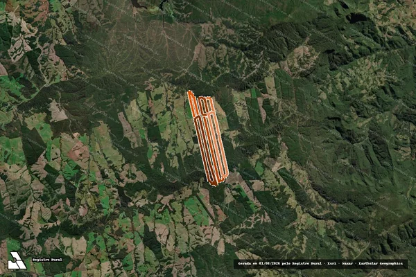 Imagem de satélite de Fazenda Santa Izabel Mat.12038/39 em BOM RETIRO - SC