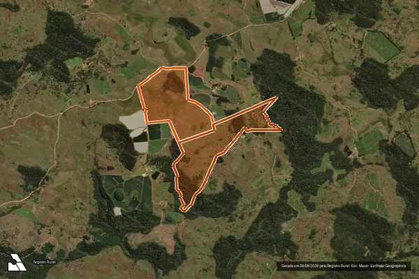 Imagem de satélite de FAZ. CACHAPADA BONITA E COLÉGIO em SÃO JOAQUIM - SC