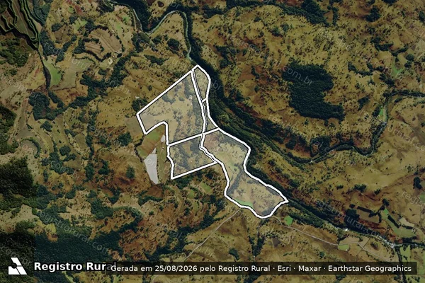 Imagem de satélite de FAZENDA DESCARVADO em SÃO JOAQUIM - SC