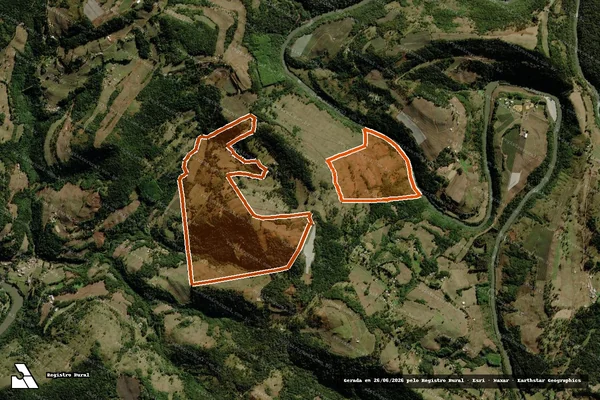 Imagem de satélite de FAZENDA MORRO GRANDE MATR.21510 em SÃO JOAQUIM - SC