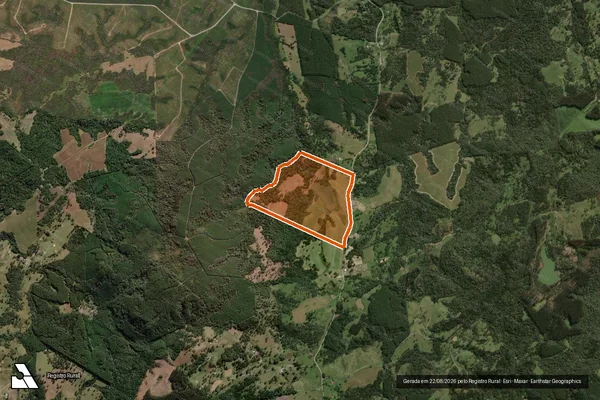 Imagem de satélite de FAZENDA BISPO 01 em PALMEIRA - SC