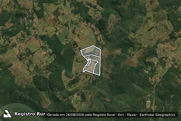 Imagem de satélite de Fazenda Dos Ribeiros em ANITA GARIBALDI - SC