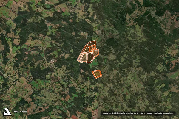 Imagem de satélite de FAZENDA DO BUTIA - MAT 24253 em CURITIBANOS - SC