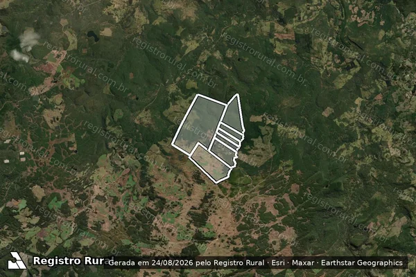 Imagem de satélite de Fazenda Caraguata em LEBON RÉGIS - SC