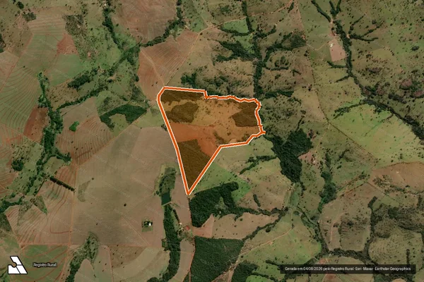 Imagem de satélite de Fazenda Recanto II em CROMÍNIA - GO
