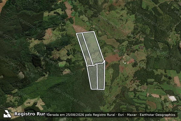 Imagem de satélite de Sitio Sesso Do Cedro em ÁGUA DOCE - SC