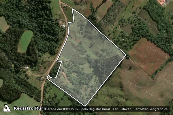 Imagem de satélite de IMOVEL RURAL MAT 8313 em PONTE SERRADA - SC