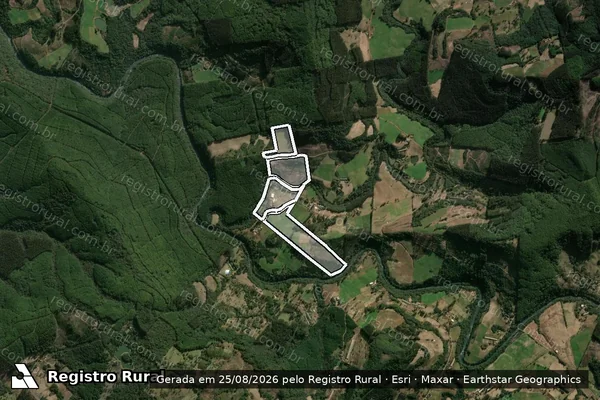 Imagem de satélite de SITIO SAO JORGE em PONTE SERRADA - SC