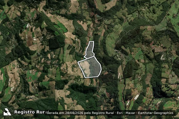 Imagem de satélite de Plr 294/303 Bl Sert Col Cdia em LINDÓIA DO SUL - SC