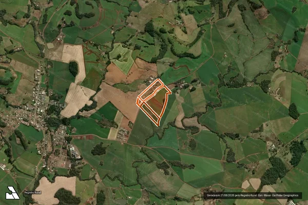 Imagem de satélite de Fazenda Jardim em OURO VERDE - SC