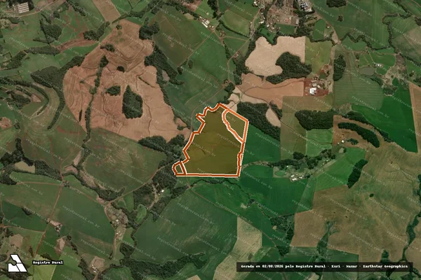 Imagem de satélite de Fazenda Jardim em OURO VERDE - SC
