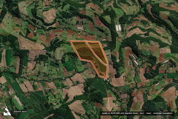Imagem de satélite de AREA DE TERRAS MATR 3692 E 3711 em ÁGUAS DE CHAPECÓ - SC