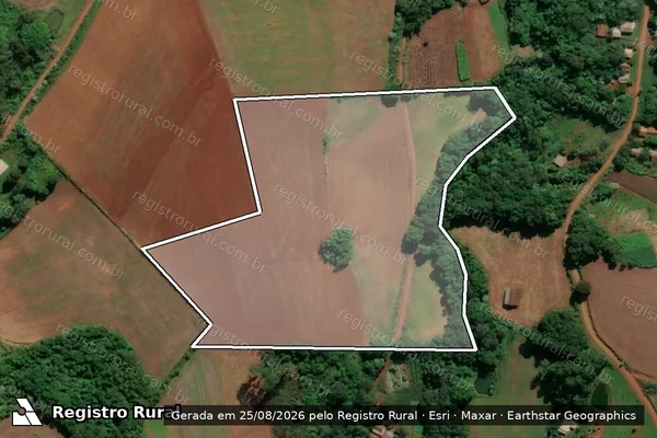 Imagem de satélite de AREA DE TERRAS MATR 3536 em ÁGUAS DE CHAPECÓ - SC