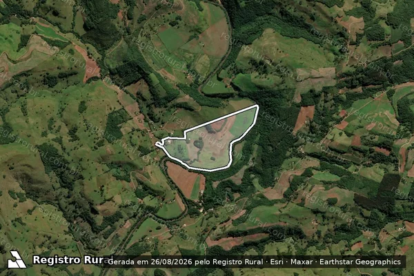 Imagem de satélite de LOTE COLONIAL N.61 MAT.13.445 em SALTINHO - SC